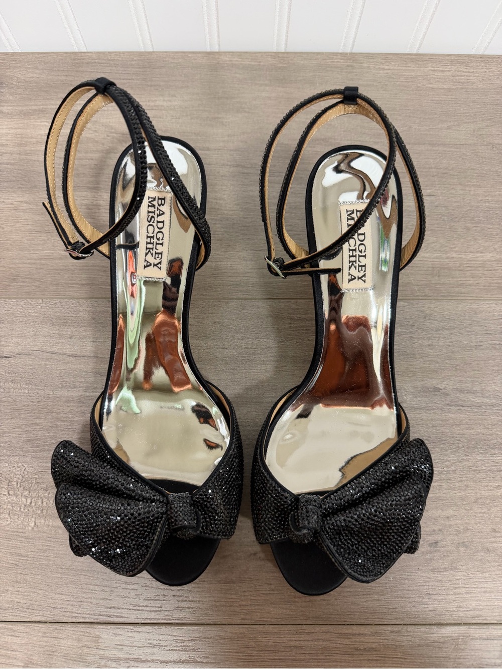 Brand new Badgley Mischka Remi statement kitten heels in black Size 8 - Picture 4 of 9